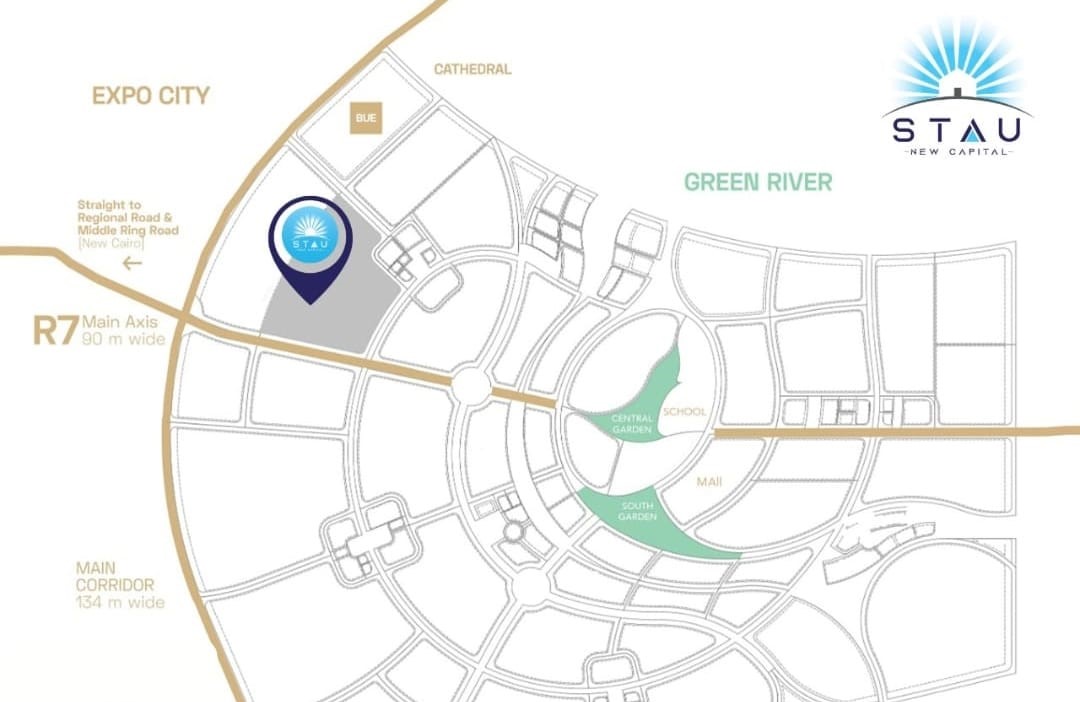 كمبوند ستاو العاصمة الادارية من نادي هيئة تدريس جامعة الأزهر –  Stau New Capital