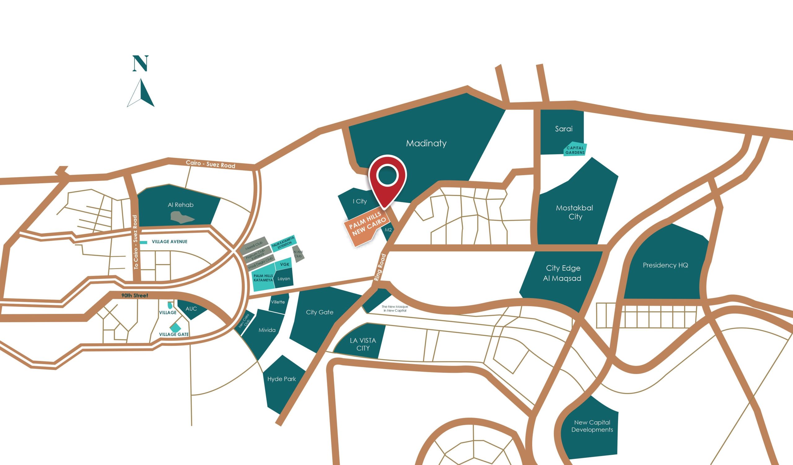 كمبوند بالم هيلز التجمع الخامس – Palm Hills Compound New Cairo