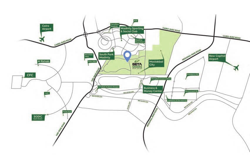 كمبوند بيتا جرينز مدينة المستقبل – Beta Greens New Cairo Compound