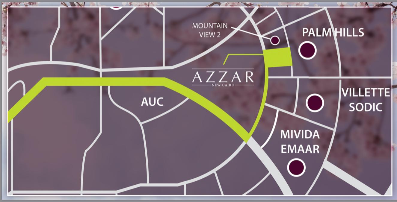 With an area of 300 m² Twin House for sale in Azzar Compound, New Cairo