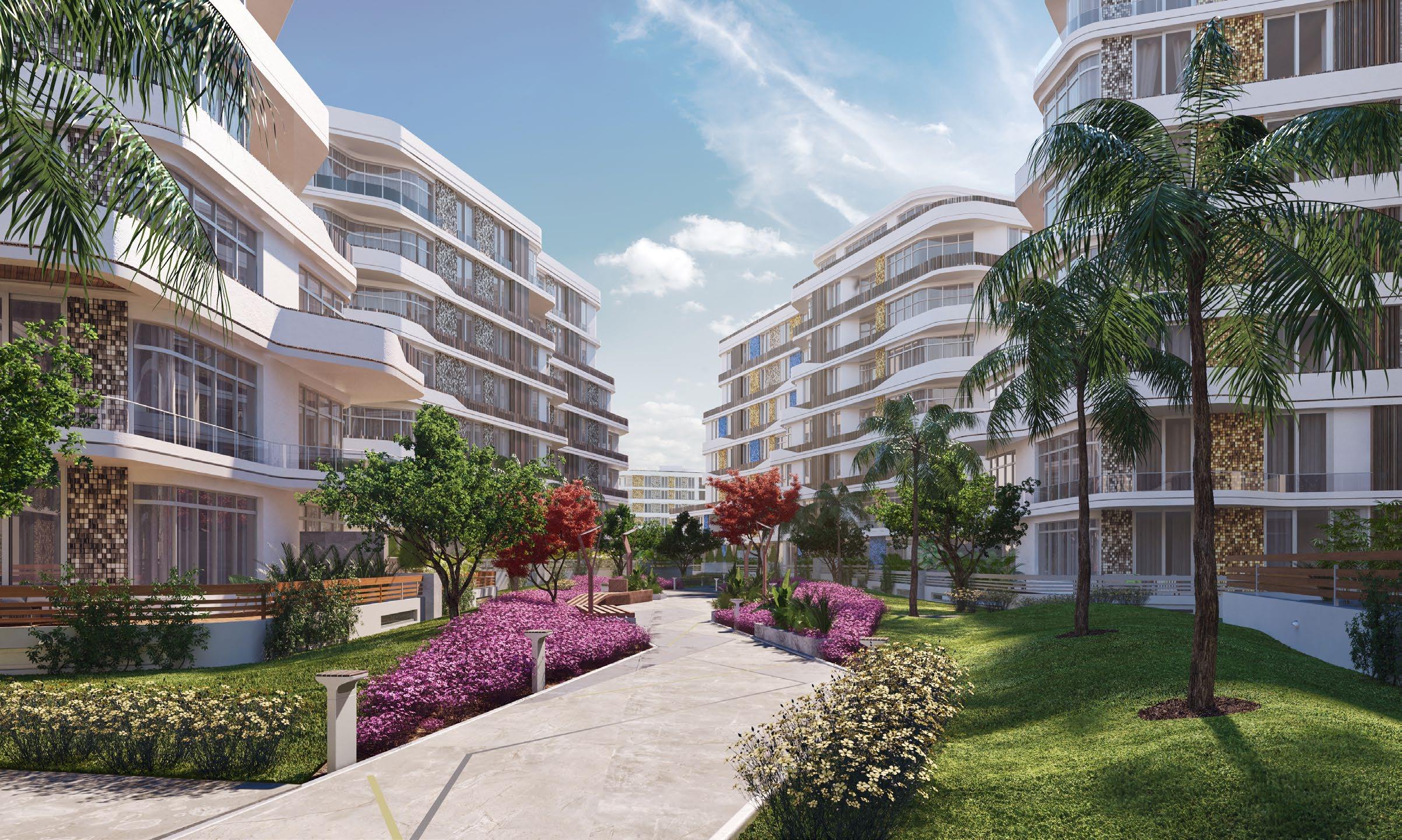 Own your apartment in Bloomfields Tatweer Misr with an area starting from 111 m²