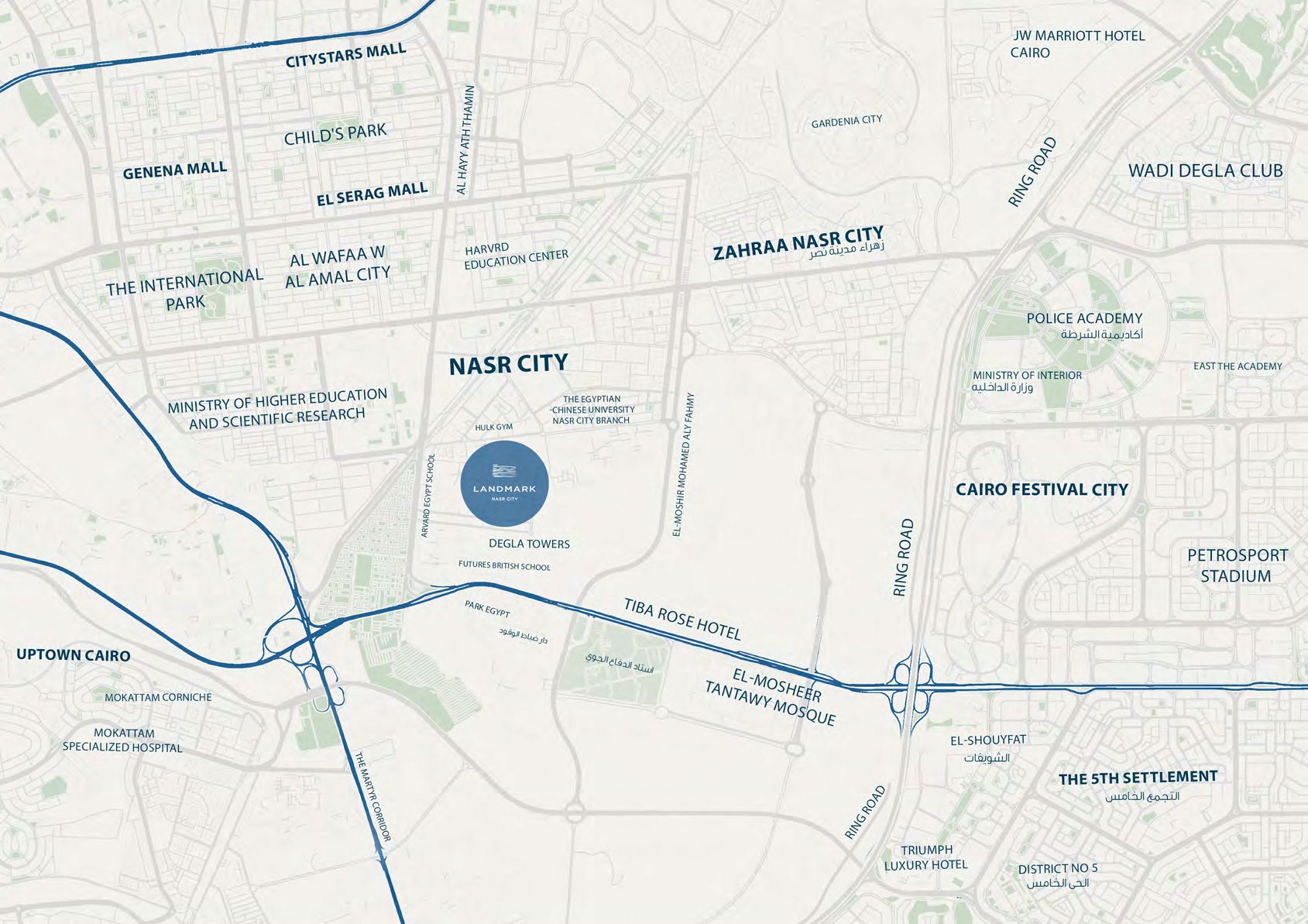 كمبوند دجلة لاند مارك مدينة نصر معمار المرشدي – Degla Landmark Nasr City