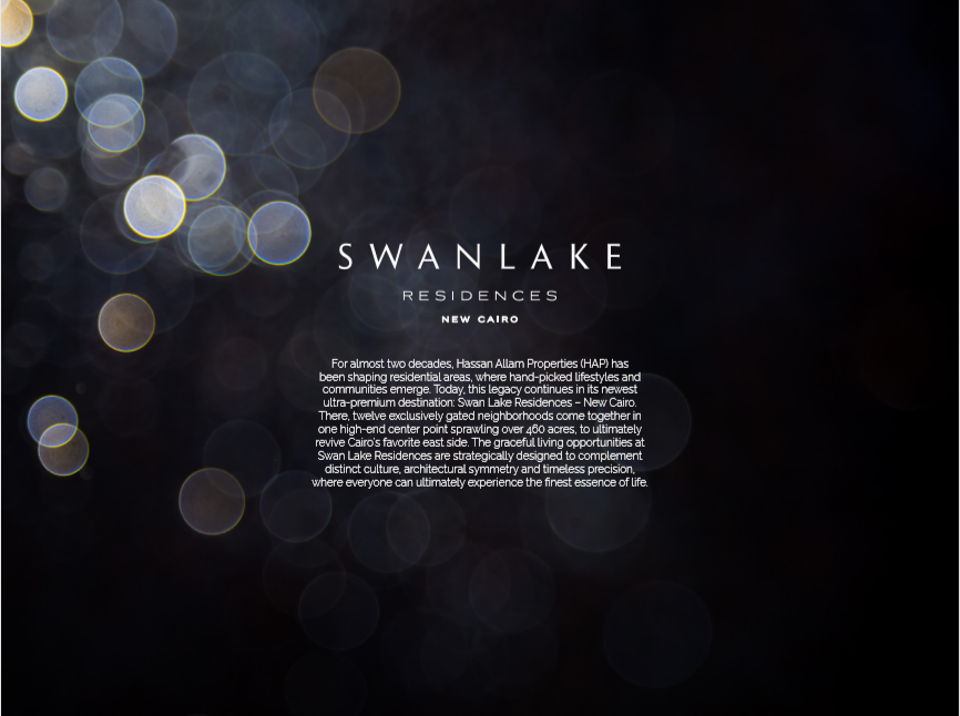Receive your apartment in one of the largest compounds in New Cairo, Swan Lake Residence Compound