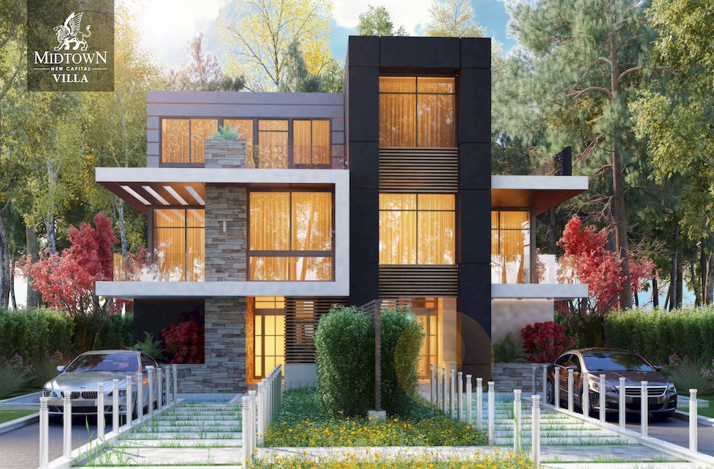 Own a twin house in Midtown Villa New Capital with an area starting from 350 m².