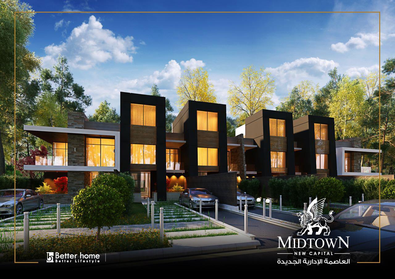 Own a twin house in Midtown Villa New Capital with an area starting from 350 m².