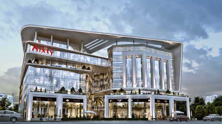 With an area of 70 meters, shops for sale in Sixty Business Park Mall