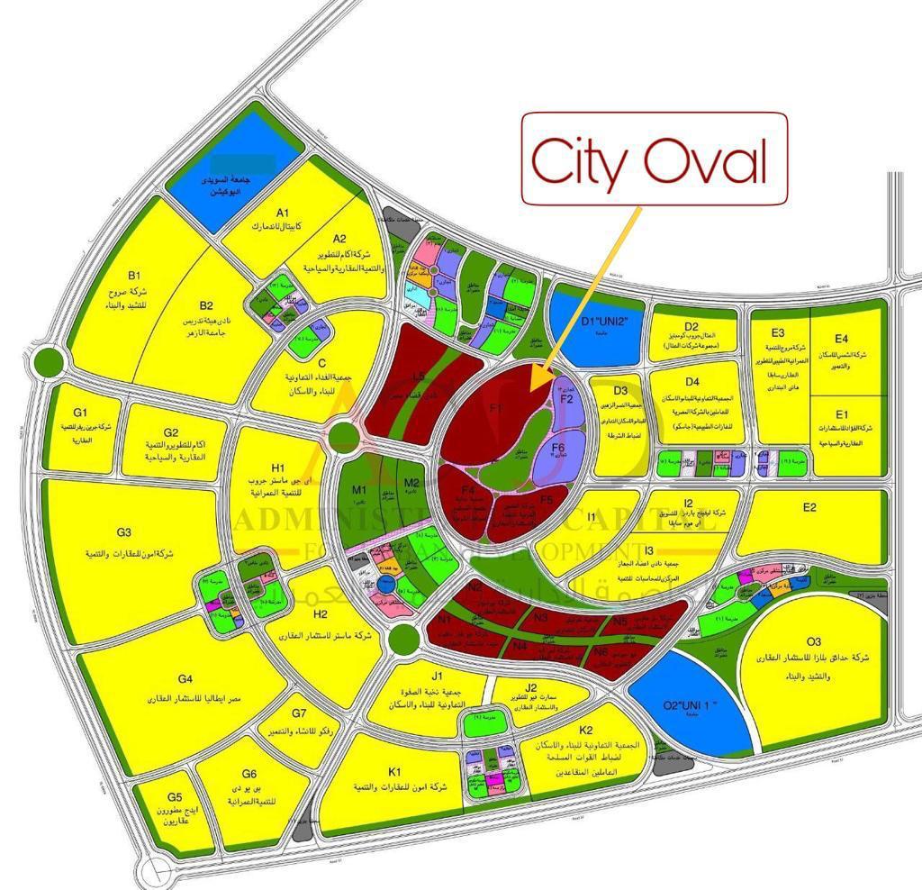 For sale in installments Villa 430 meters with garden in City Oval project in the new capital