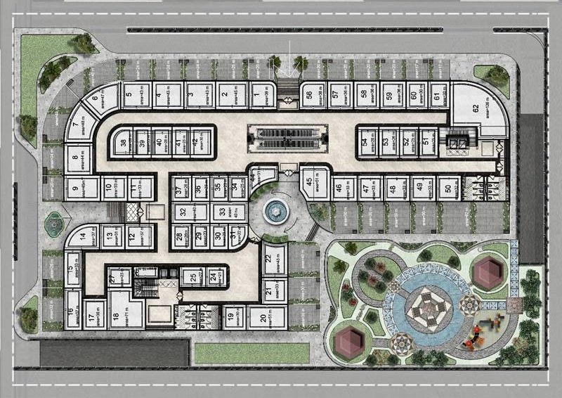An area of 110 m², administrative units for sale in Grand Square Mall, the capital