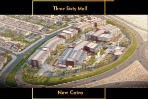 بالقاهرة الجديدة احجز مكتب بthree sixty mall بمساحة 160 متر