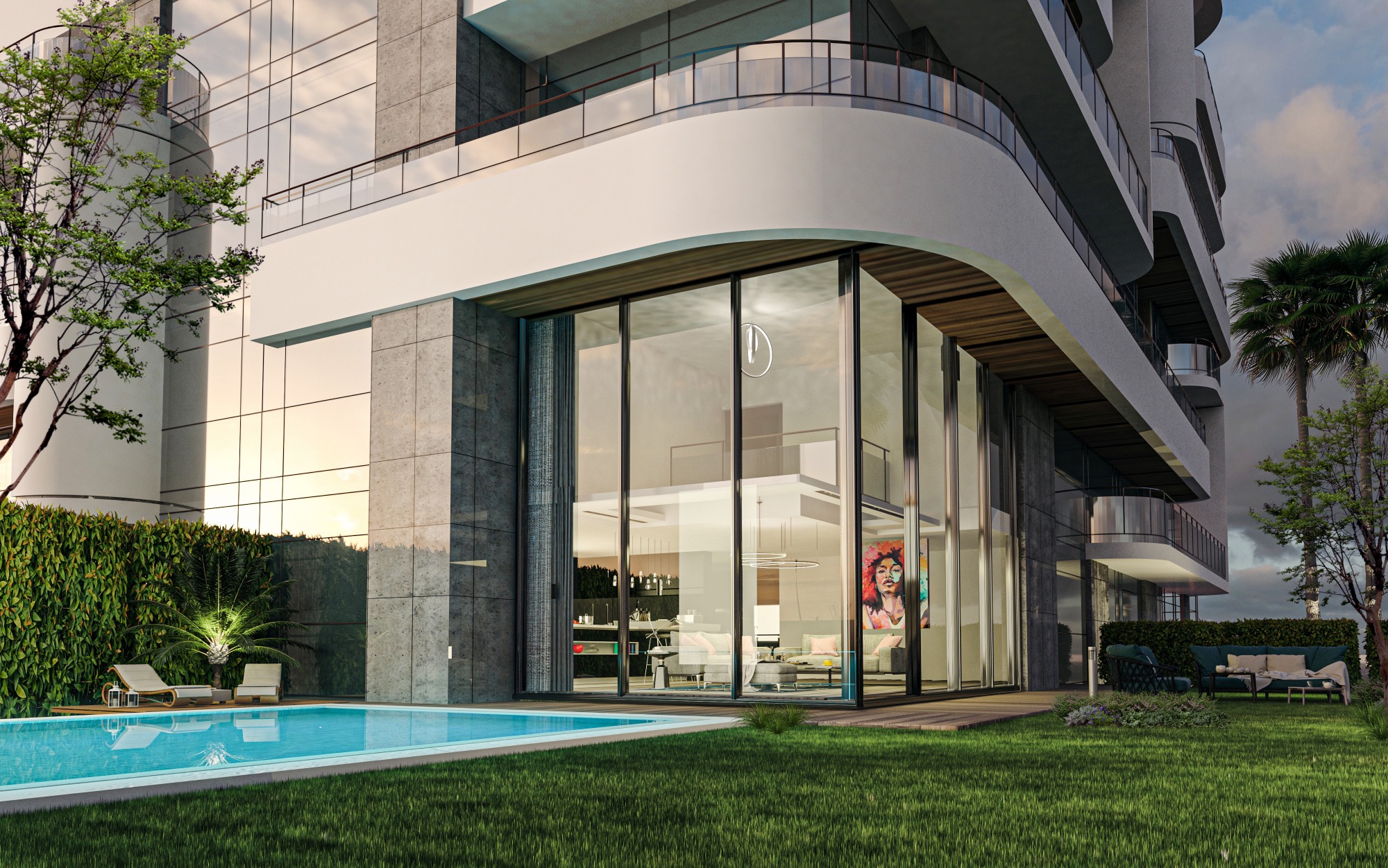 Hurry up to buy an apartment in the curve compound with an area starting from 160 m²