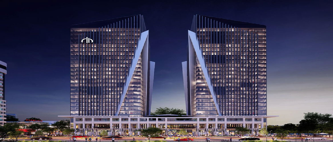 With an area of 54 meters offices for sale in Edge Towers