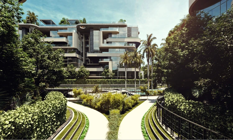 Hurry up to buy an apartment in the curve compound with an area starting from 160 m²