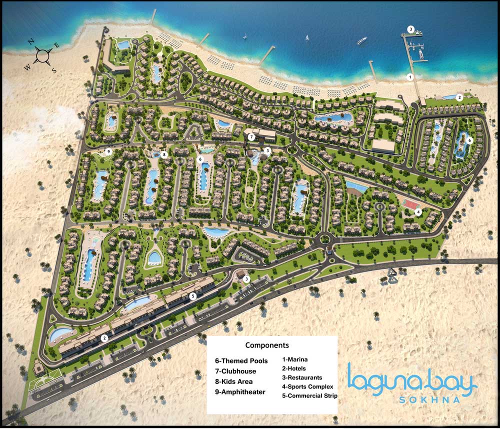 Own a chalet in Laguna Bay Ain Sokhna with an area starting from 138 m²