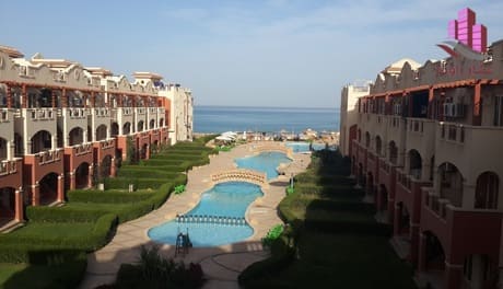 Chalets for sale 2 bedrooms in Lasirena Palm Beach Resort Ain Sokhna 100m
