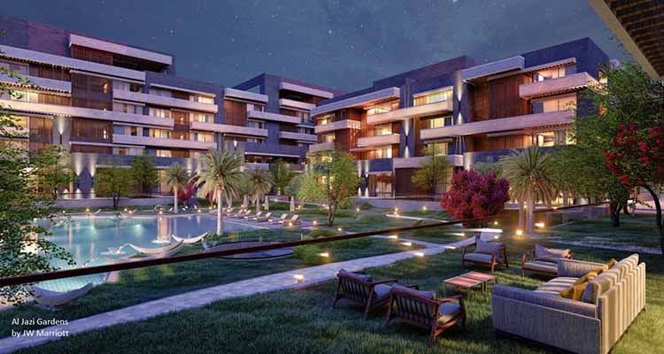 Penthouse for sale 280m in Al Jazi First Marriott Residence Compound, New Cairo, with payment facilities