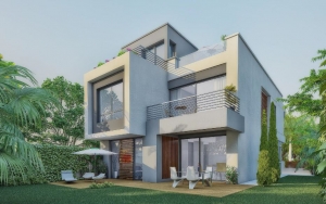 فيلا رائعة 409م للبيع في موقع مميز جدا داخل كمبوند بالم هيلز قطامية اكستينشن