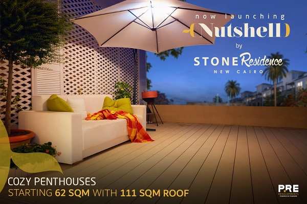 Studio for sale 65m in Nutshell Stone Residence New Cairo with payment facilities