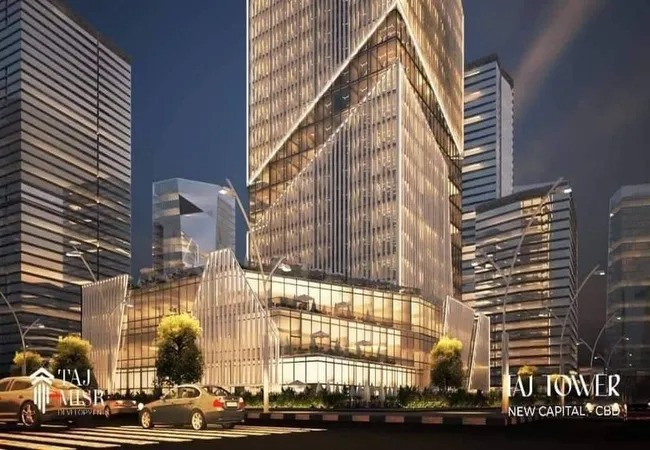 In installments over 8 years book an office in Taj Tower New Administrative Capital with an area of 40 meters