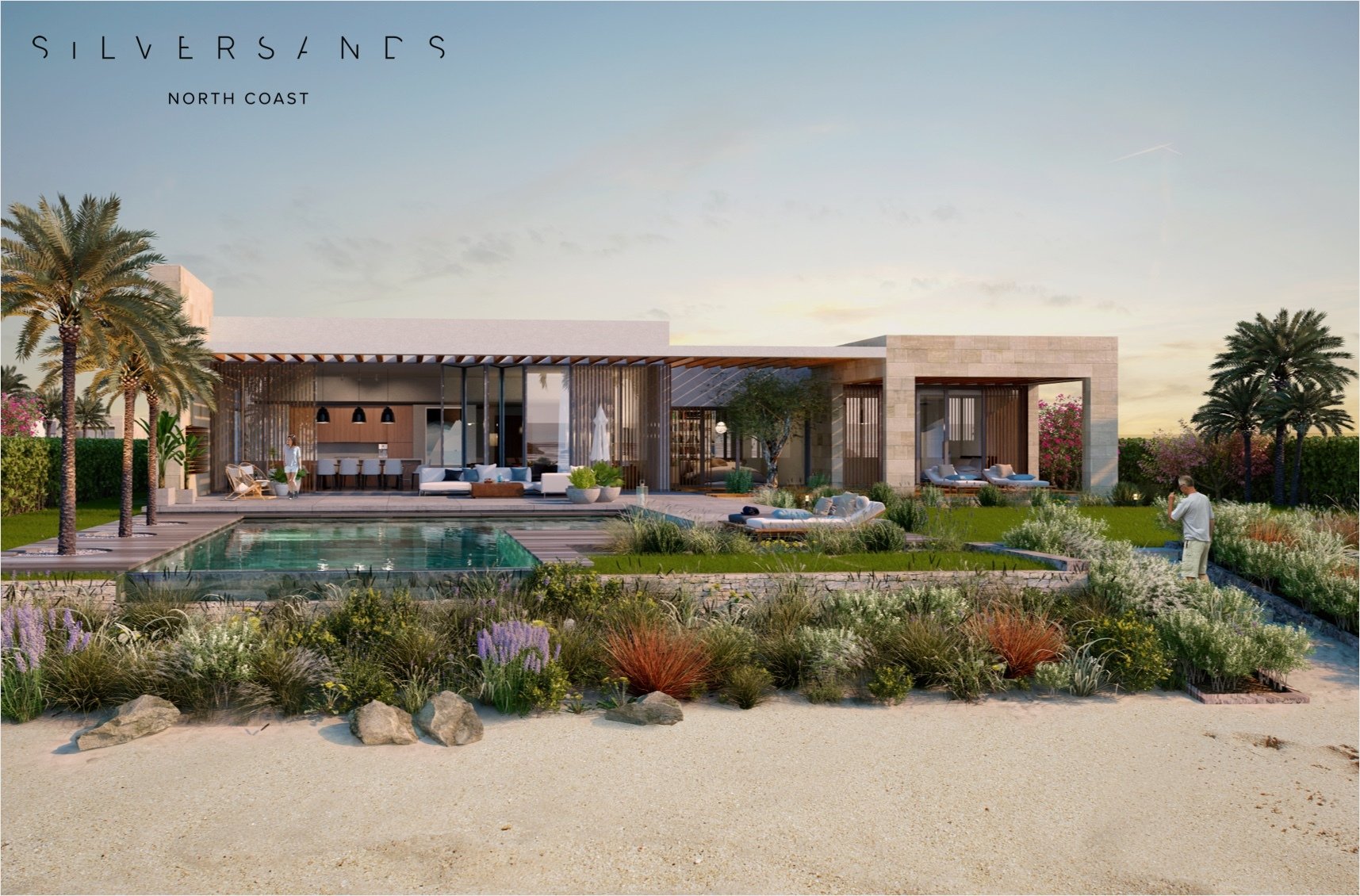 In the North Coast, book a chalet in Silver Sands project with an area of ​​163 meters