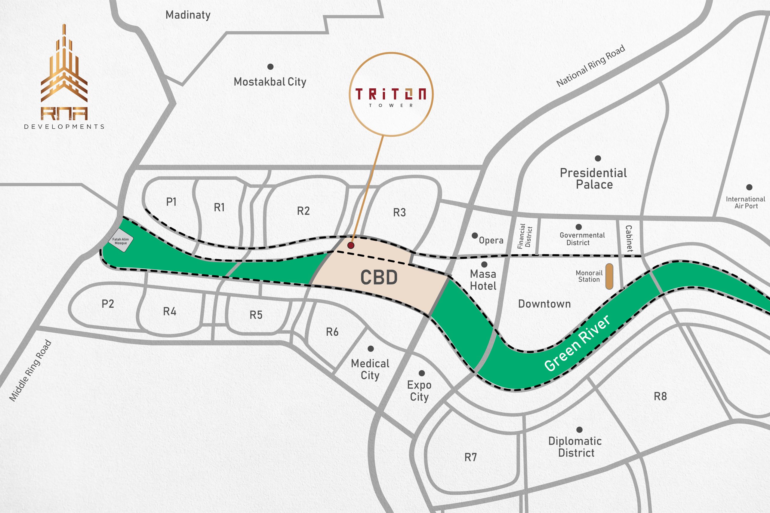 امتلك محل ب 5% مقدم في تريتون تاور العاصمة الادارية
