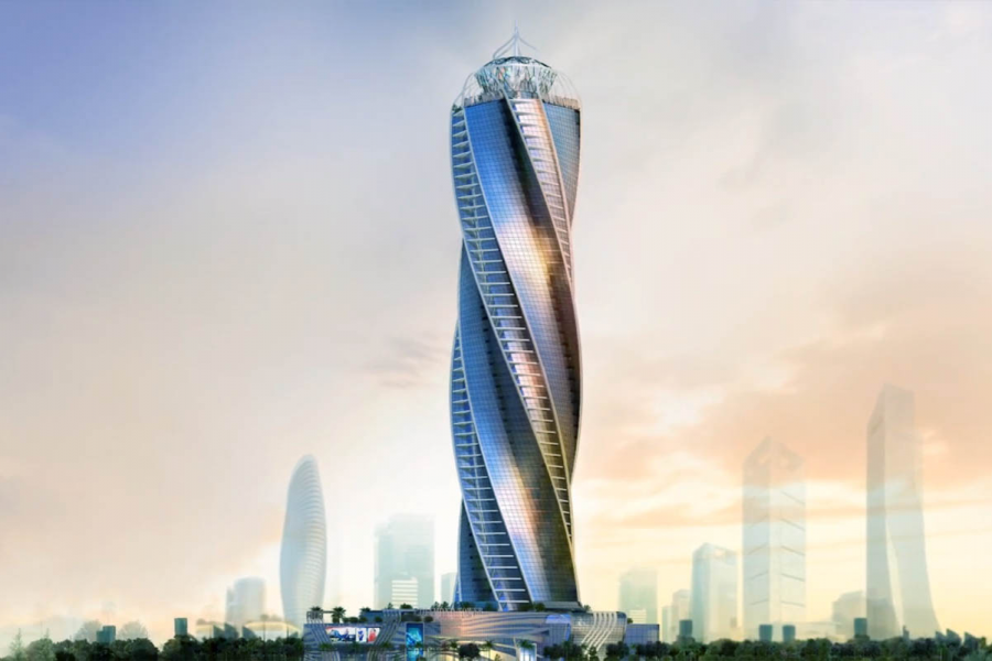 For sale in installments, a shop of 33 meters in Diamond Twisted Tower project