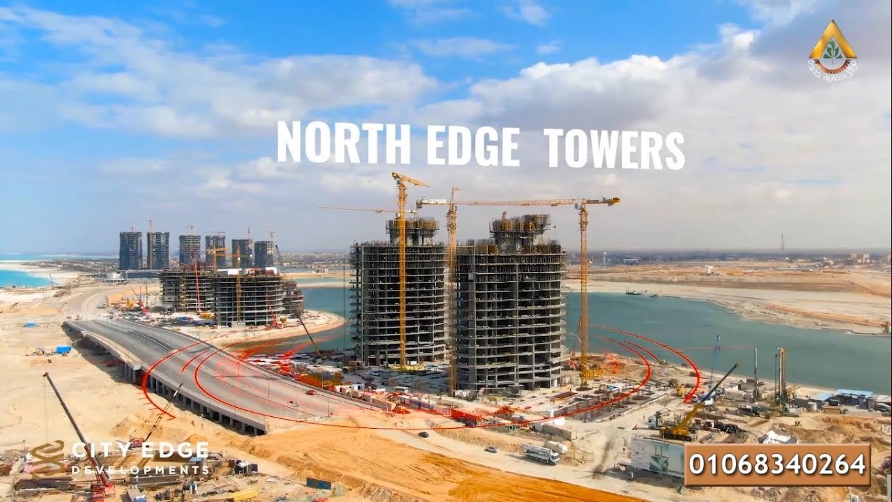 For sale a residential unit 181 m in North Edge Towers El Alamein, Downpayment 5%