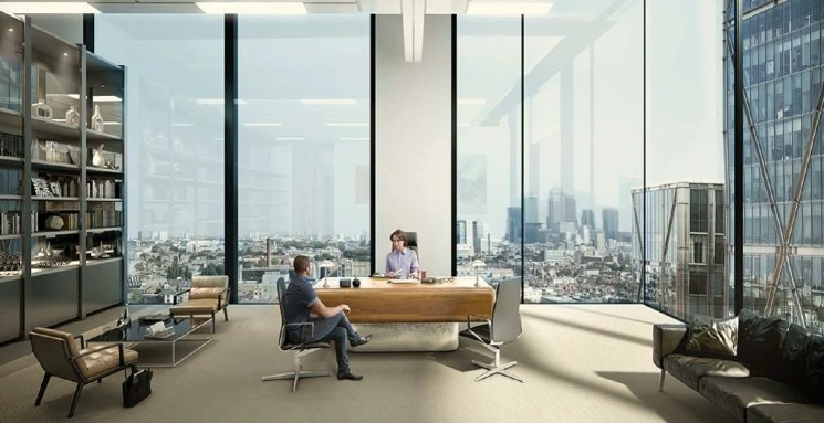 عرض متميز مكتب 78 متر للبيع في مشروع فنسكوير بموقع مميز