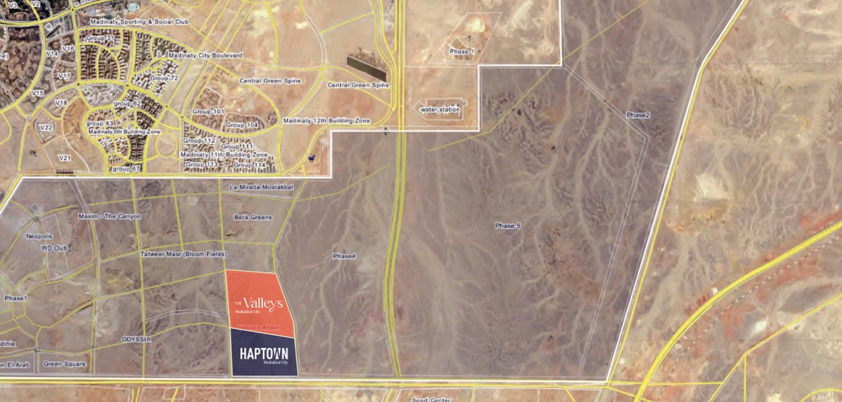 the valleys compound Mostakbal City Hassan Allam