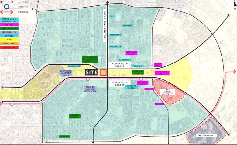 147m store for sale in Central Mall Fifth Settlement project at imaginary price