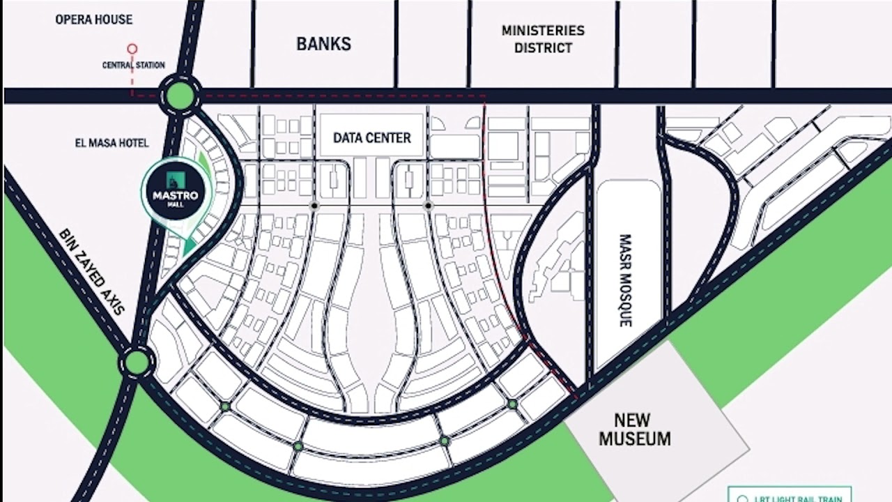 وحدات إدارية للبيع في ماسترو مول العاصمة الإدارية الجديدة 36 متر