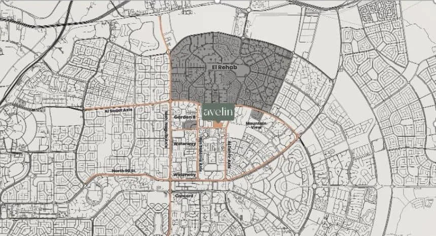 Get an apartment in Avelin Fifth Settlement 200m