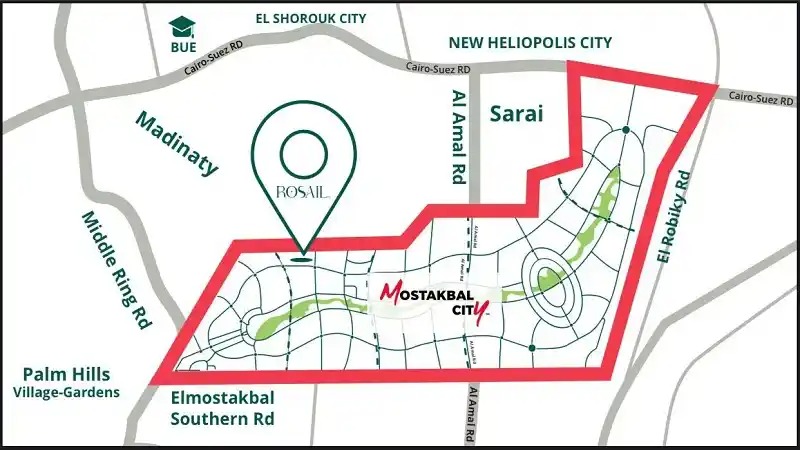 اميز شقة للبيع بكمبوند روسيل سيتي المستقبل بمساحة 160 متر