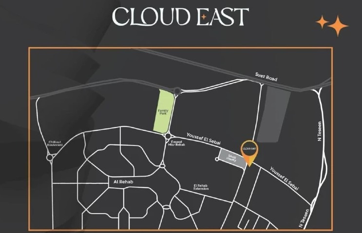Immediate delivery of a shop 144m in Cloud East New Cairo