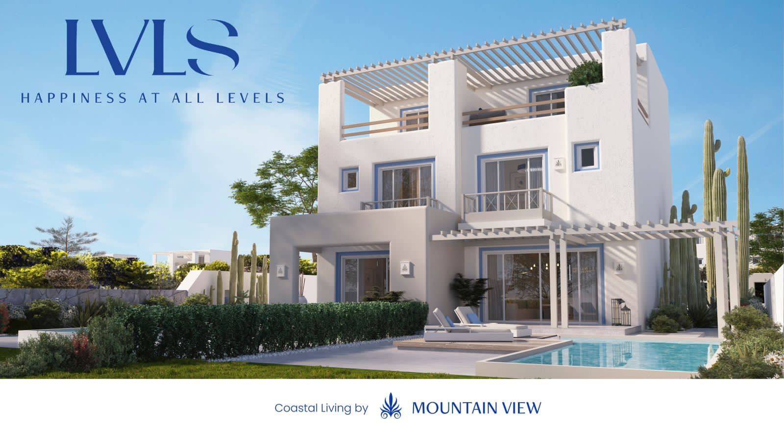 شاليه رائع 122م للبيع في موقع مميز جدا داخل لفلز ماونتن فيو الساحل الشمالي