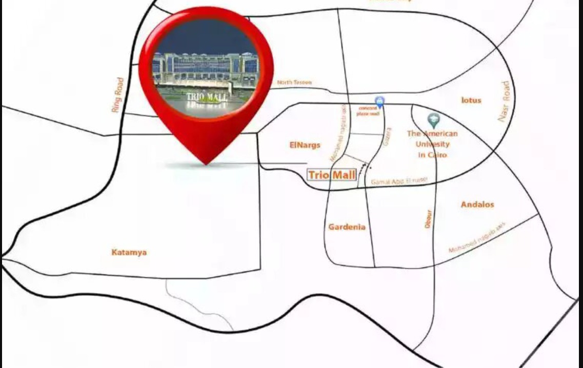 محل للبيع 95م في تريو التجمع الخامس بسعر خيالي