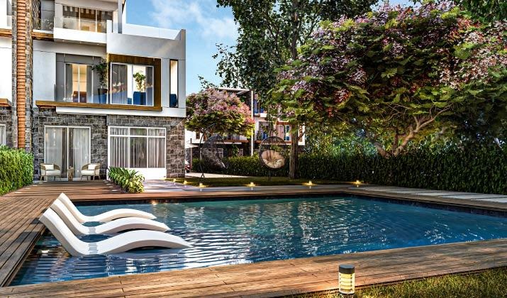 تحت سعر السوق توين هاوس 294م للبيع في كمبوند 5 ليفيلز الشيخ زايد