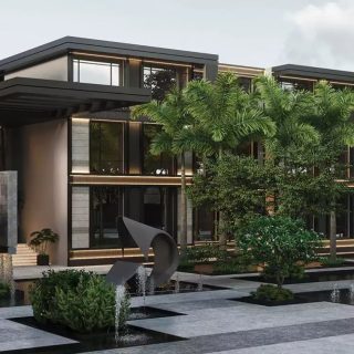 للبيع بالتقسيط شقة 110 متر في واتر واي برانديد ريزيدنس القاهرة الجديدة