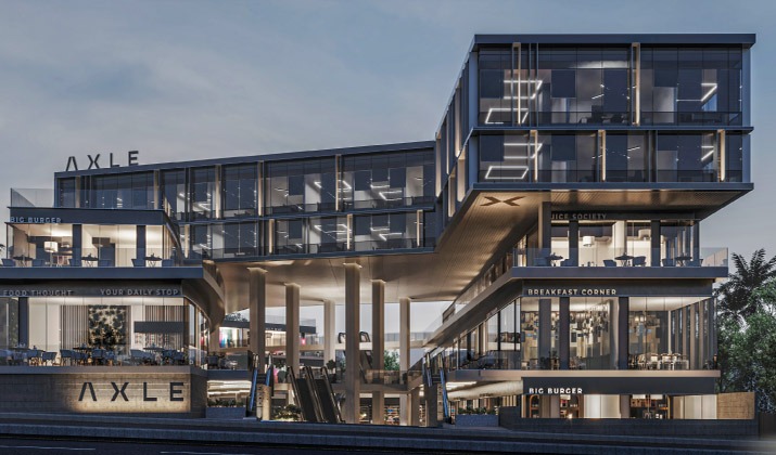 For sale with installments an office 45 meter in Axle Mall New Cairo