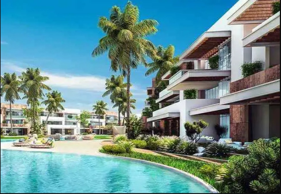 بمساحة 130 متر اسكن في منتجع أزها الساحل الشمالي