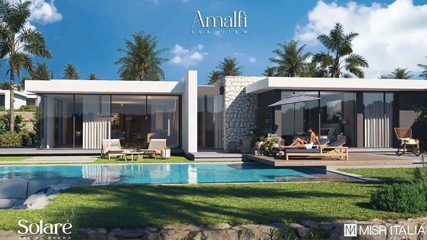 أحصل على فيلا في امالفي رأس الحكمة الساحل الشمالي بمساحة 285 متر