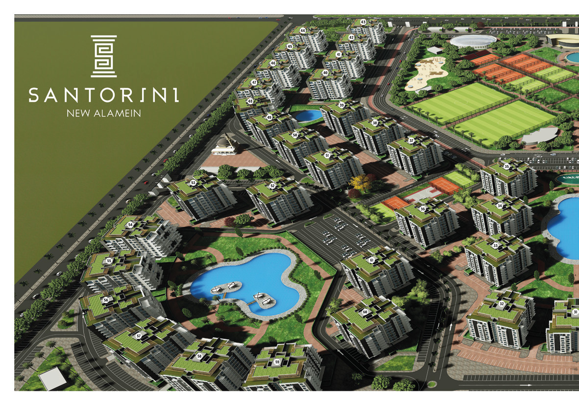 قرية سانتوريني العلمين الجديدة شركة سموحة العلمين العقارية – Santorini New Alamein Resort