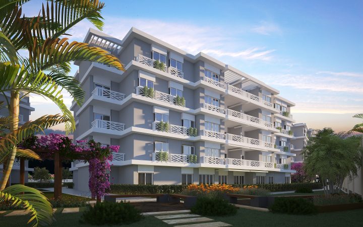 For sale in Green 6th October Compound an apartment with an area of 195 meters at a very affordable price