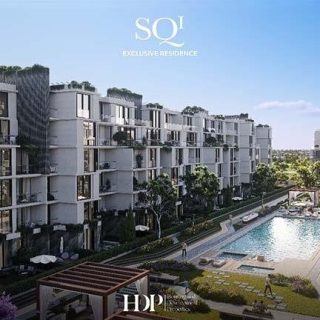 لمحبى الرقي شقة للبيع في كمبوند SQ1 التجمع الخامس بمساحة 124 متر