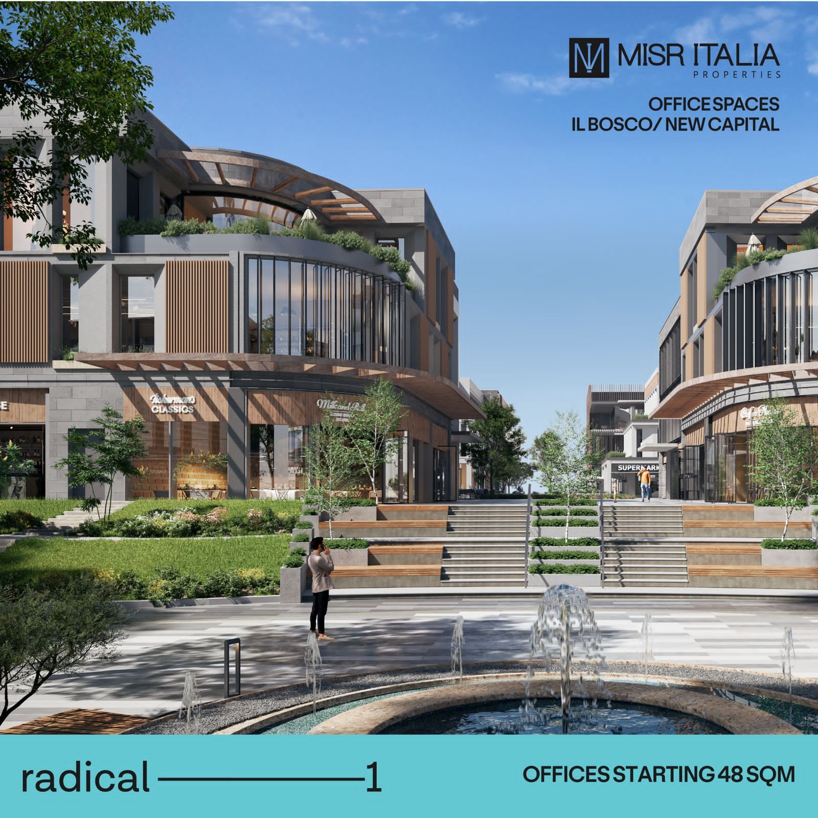 Hurry and book at Radical Mall 1 New Administrative Capital units starting from 76 meters