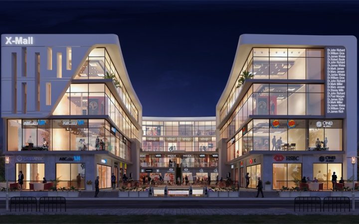 office with an area of 50 meters in X Plaza Fifth Settlement