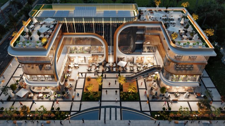 with a 30% down payment own a shop in C Yard Mall New Cairo with an area of 55 meters