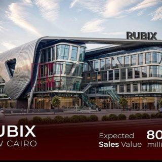 For sale by installment an office of 46 meters in Rubix New Cairo