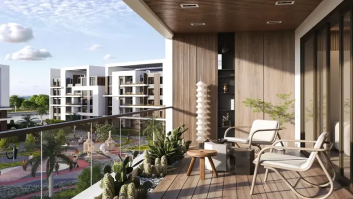 شقة تسليم فوري 130م في مشروع بالم ايلاند الشروق