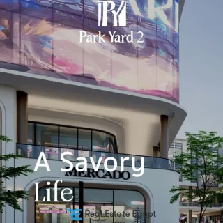 At an attractive price a 90m shop in Park Yard 2 Mall 6th of October City with a great view