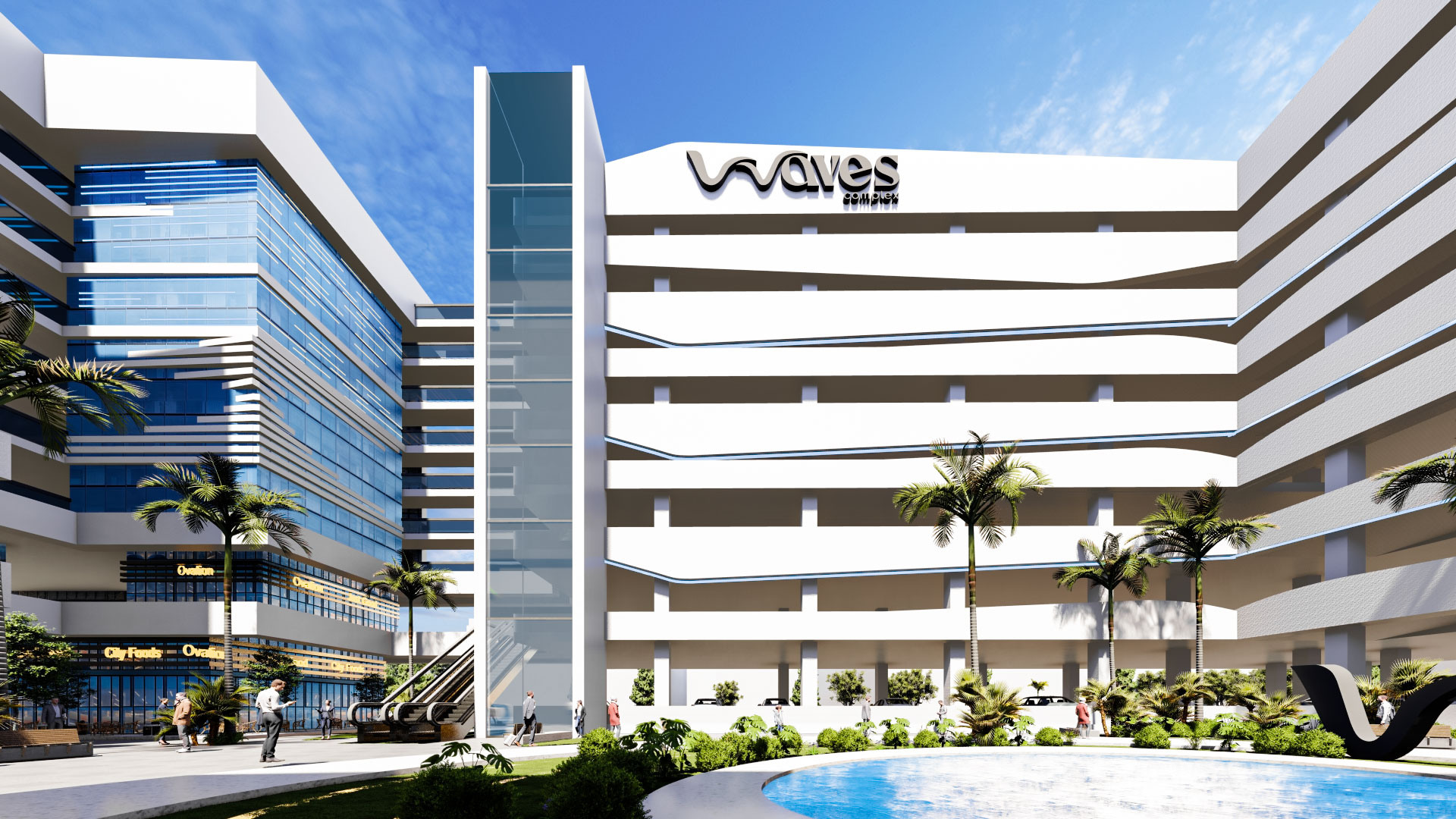مول ويفز النزهة الجديدة ابني العقارية – Waves Complex Mall Nozha